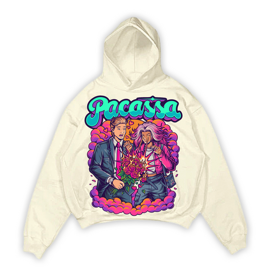 "LOVE STORM" HOODIE (CREME)