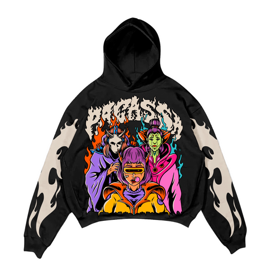 "HEAVENLY INFERNO" HOODIE (BLACK)